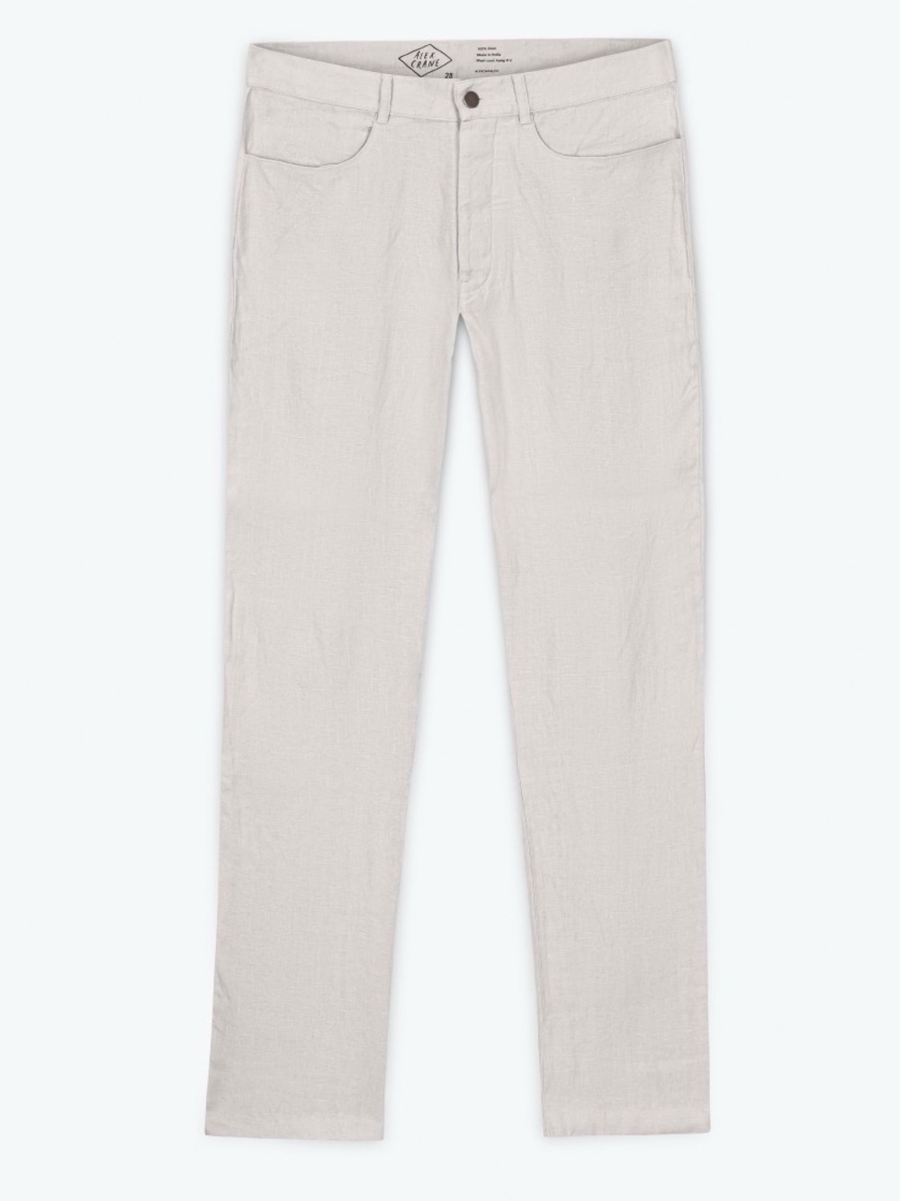 Alex Crane Cham Linen Pants Button Fly Men’s 28x30 In Bone